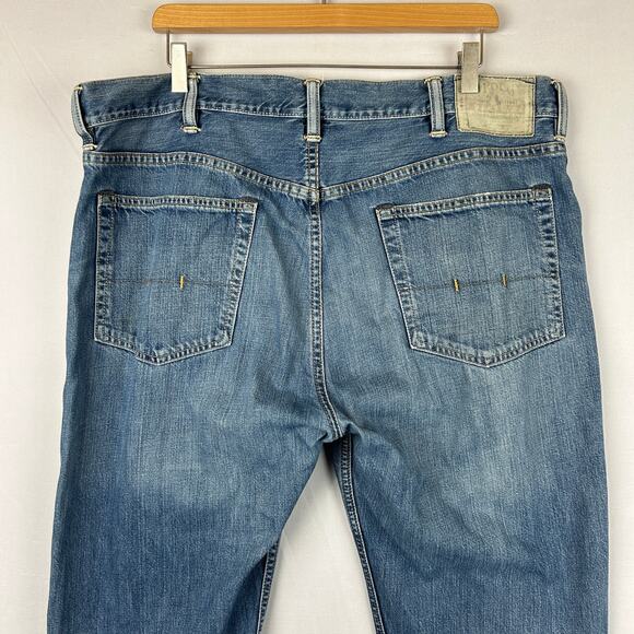Polo Ralph Lauren 867 Classic Fit Striaght Leg Blue Denim Jeans Men's Size 38x36 - Picture 8 of 11